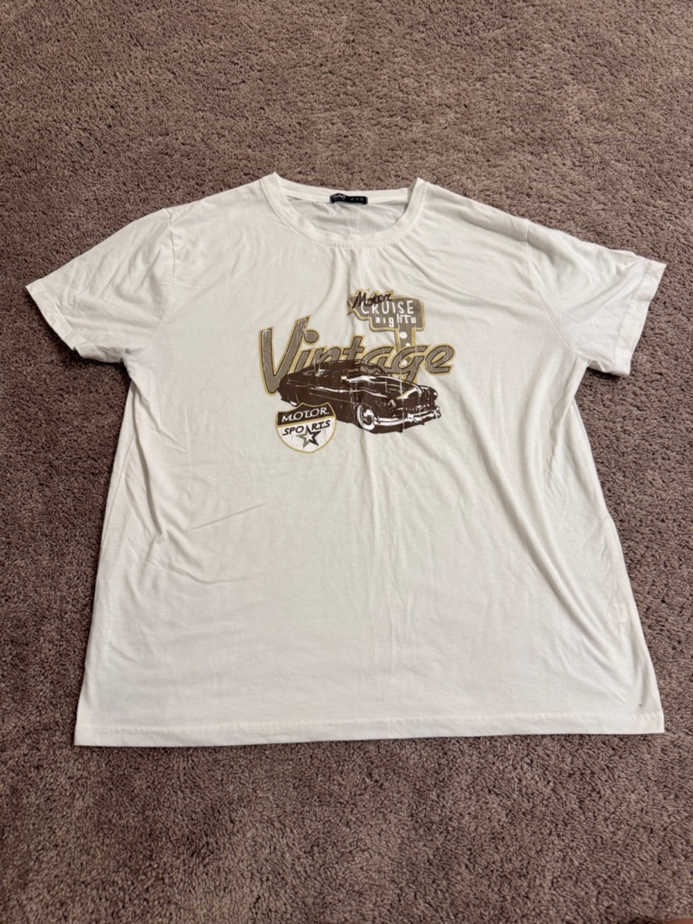 Vintage car Graphic Crewneck T-Shirt - White